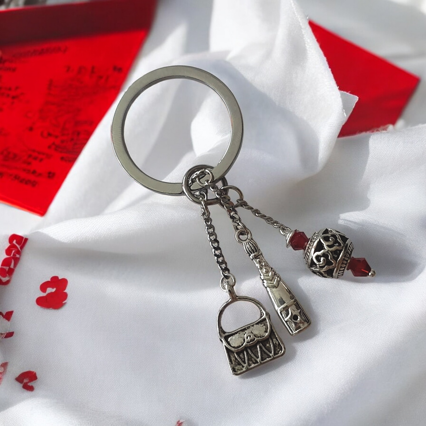 Shop and Sip Key Ring