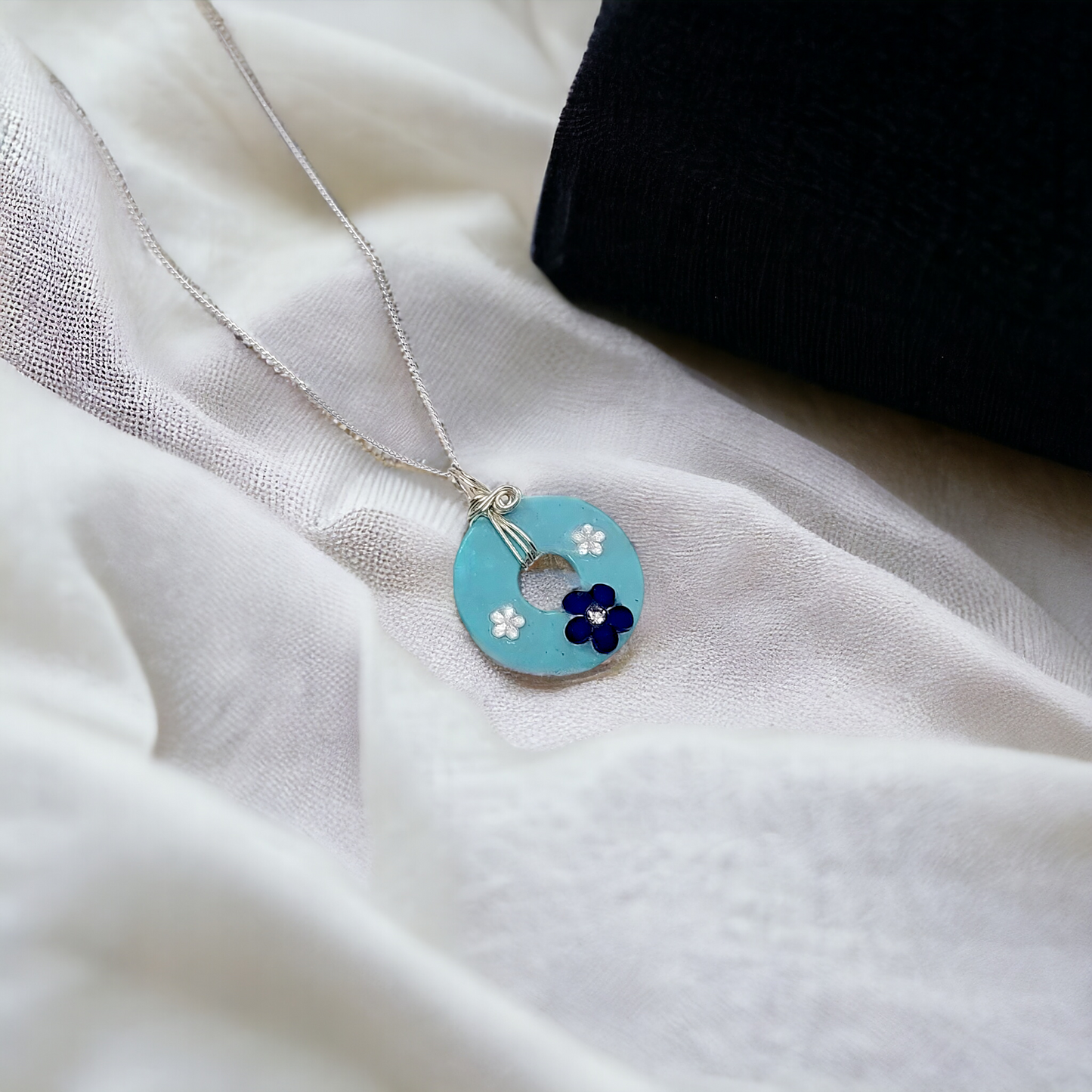 Rainflower Hand Painted Pendant
