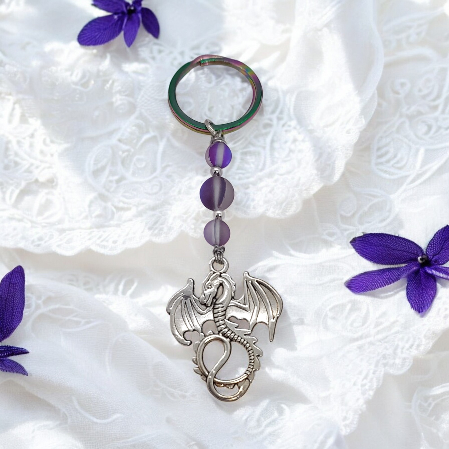Silver Fire - Dragon Key Ring