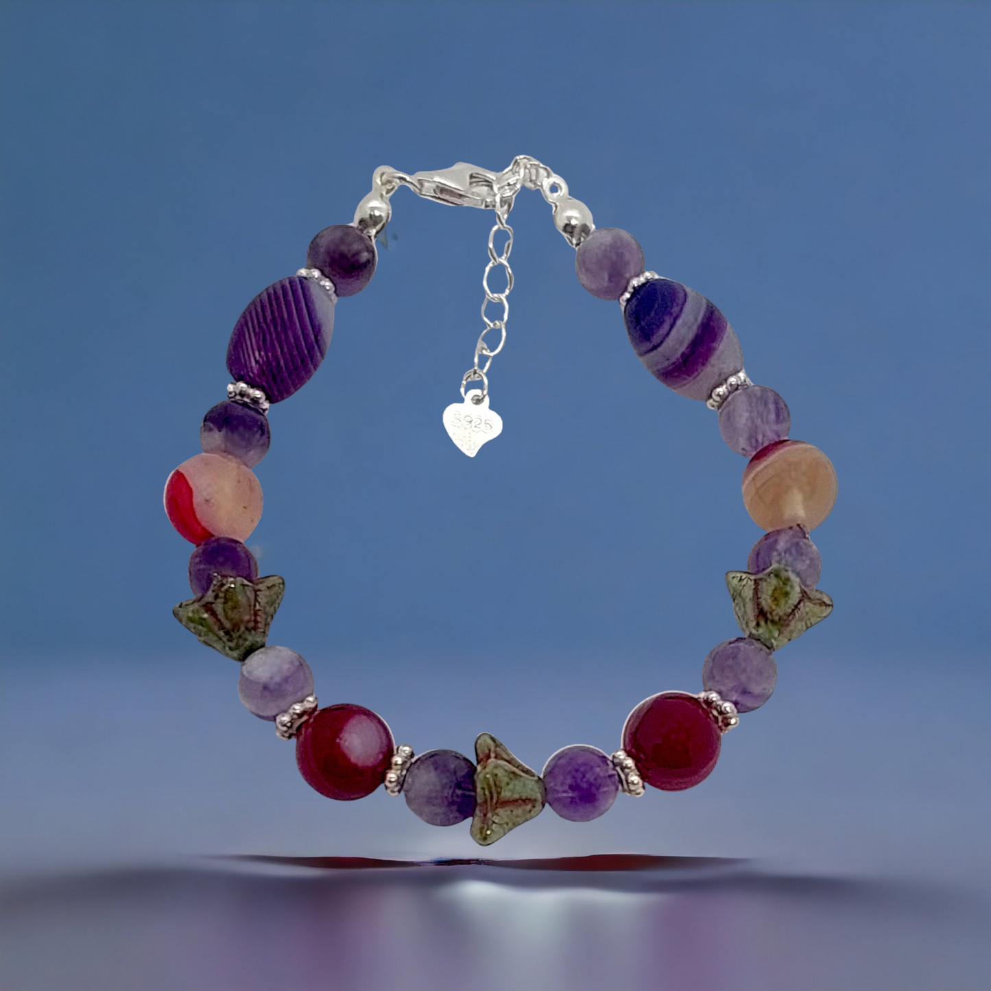 Sangria Bracelet - Sterling Silver and Gemstone