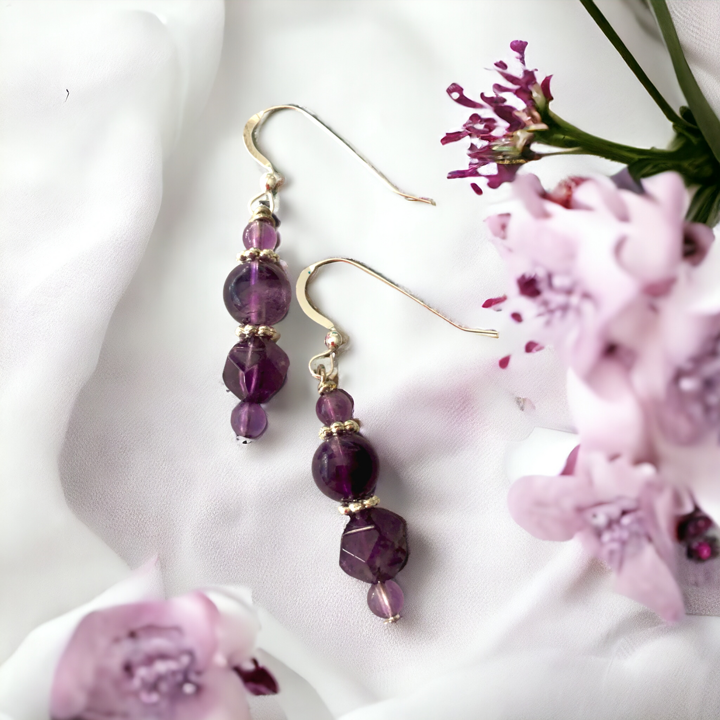 Purple Haze Gemstone Earrings