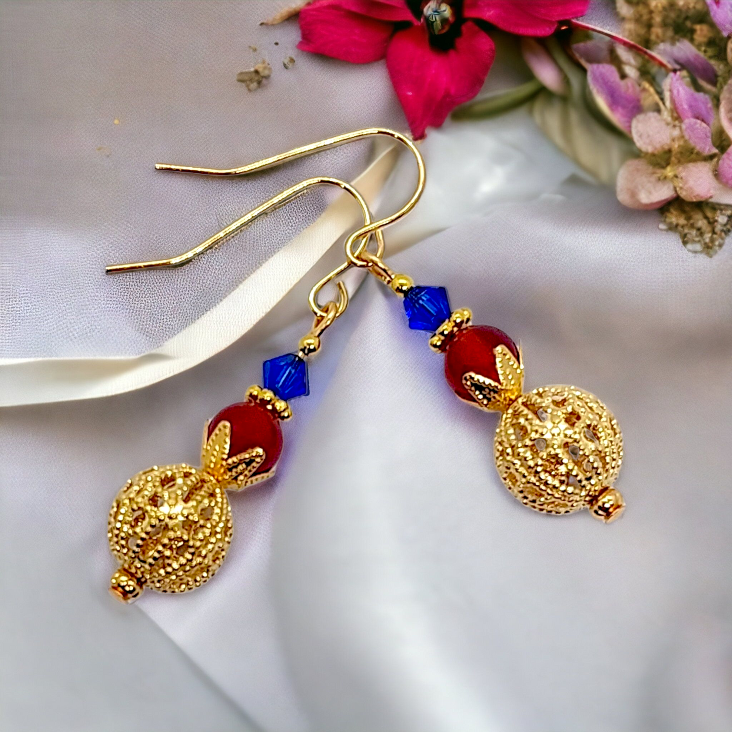 Sun God Gemstone Earrings