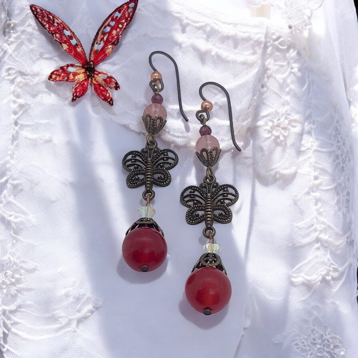 Stranded Gemstone Earrings