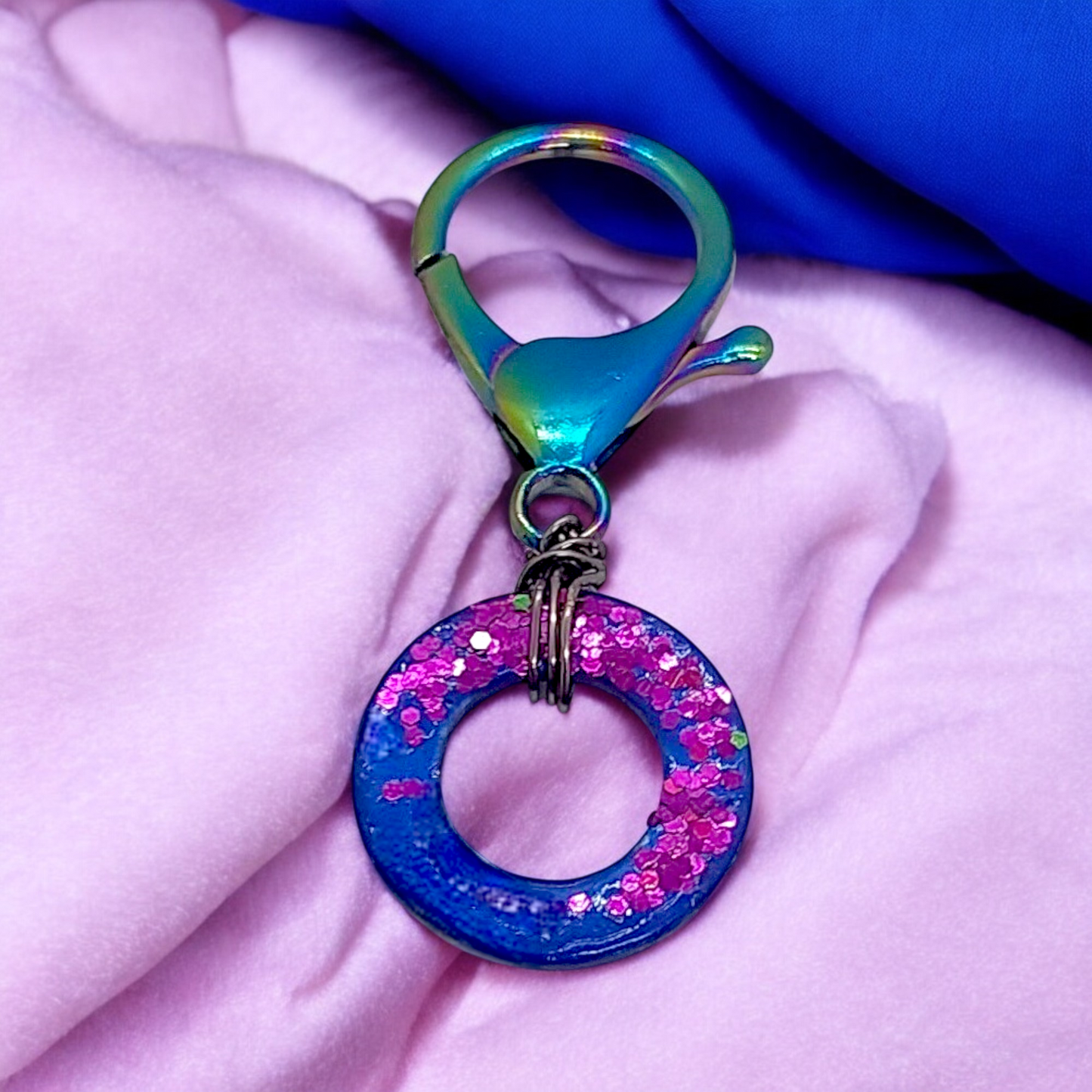 Rainbow Glittery Bag Clip