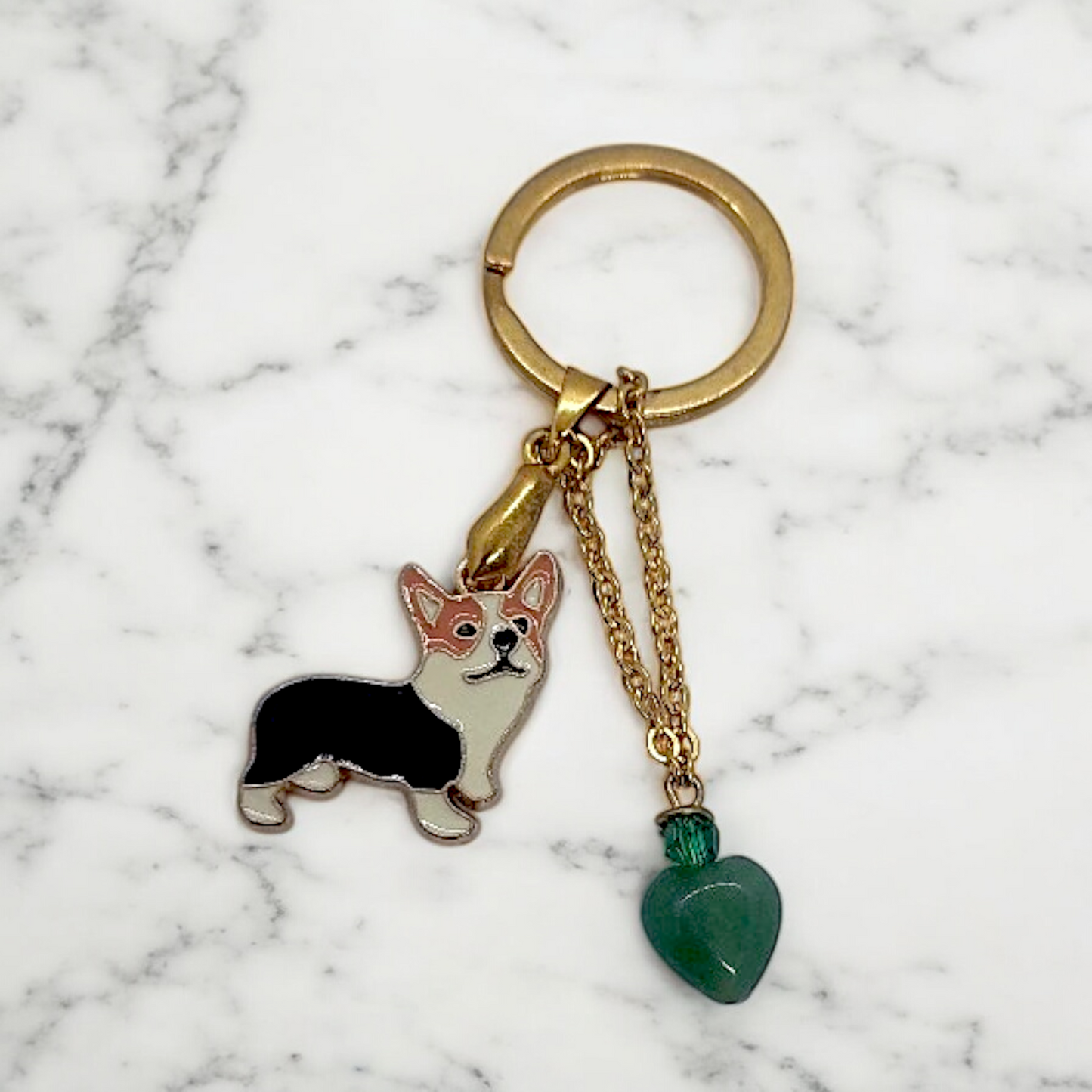 Dog Days Corgi Key Ring