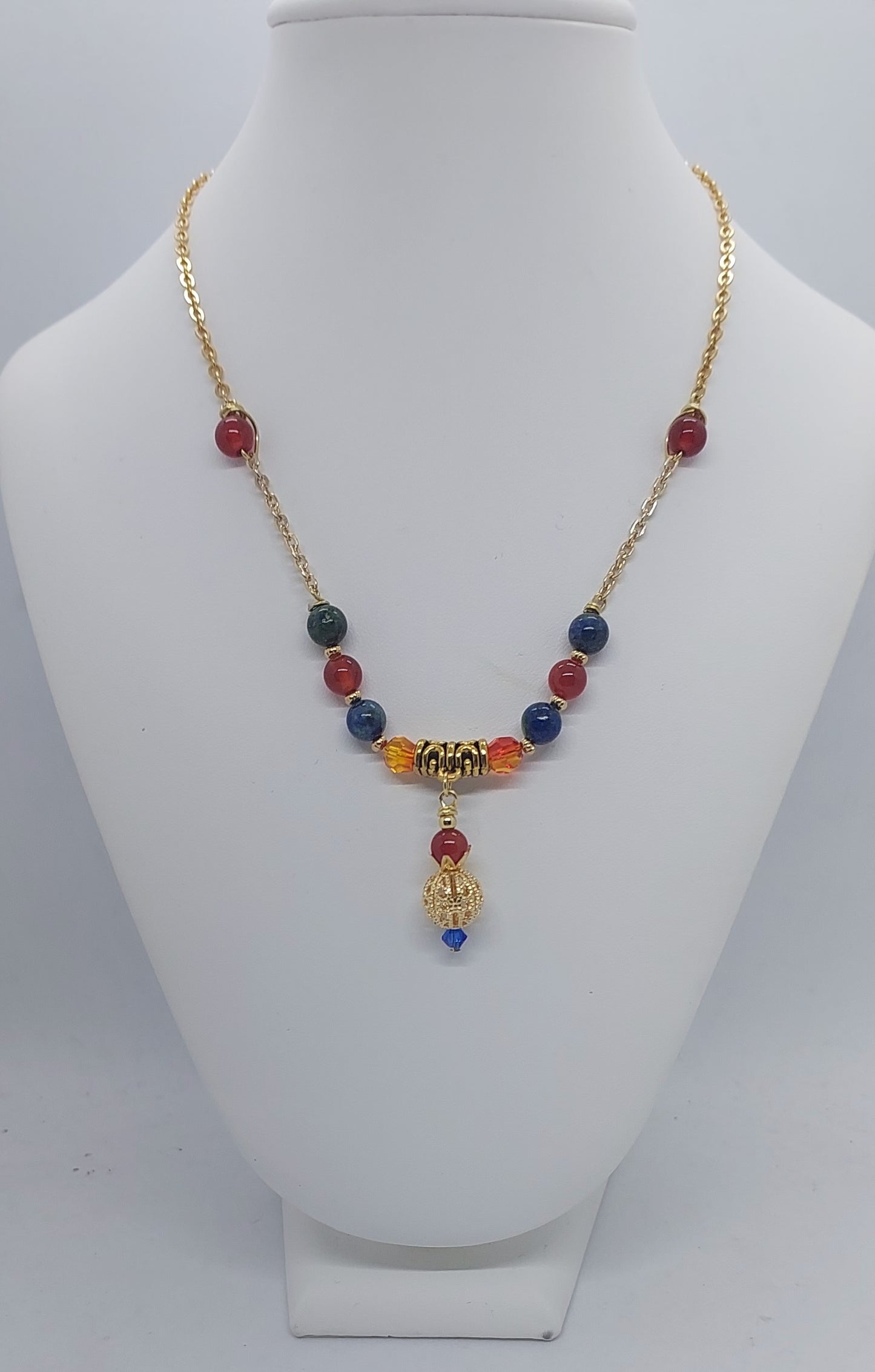 Sun God Gemstone Necklace