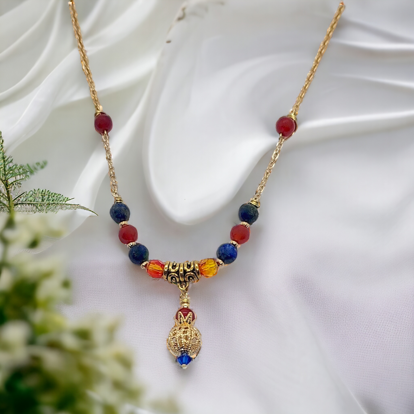 Sun God Gemstone Necklace