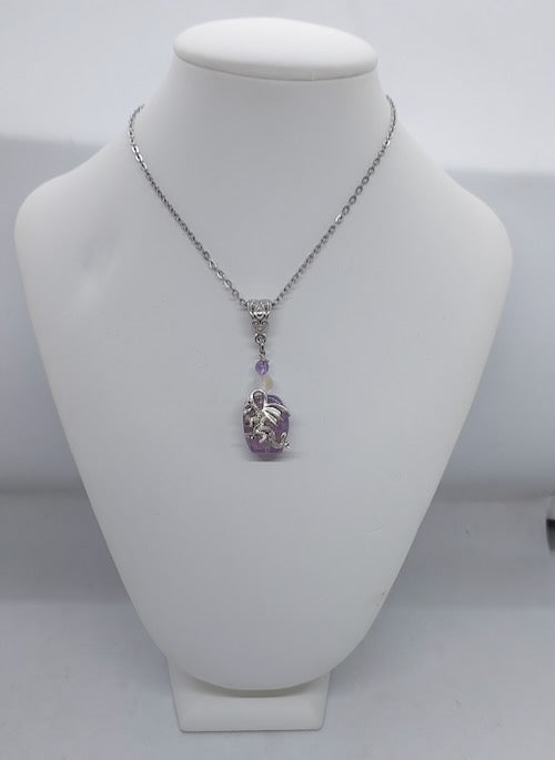 Duskfire - Amethyst Dragon Pendant