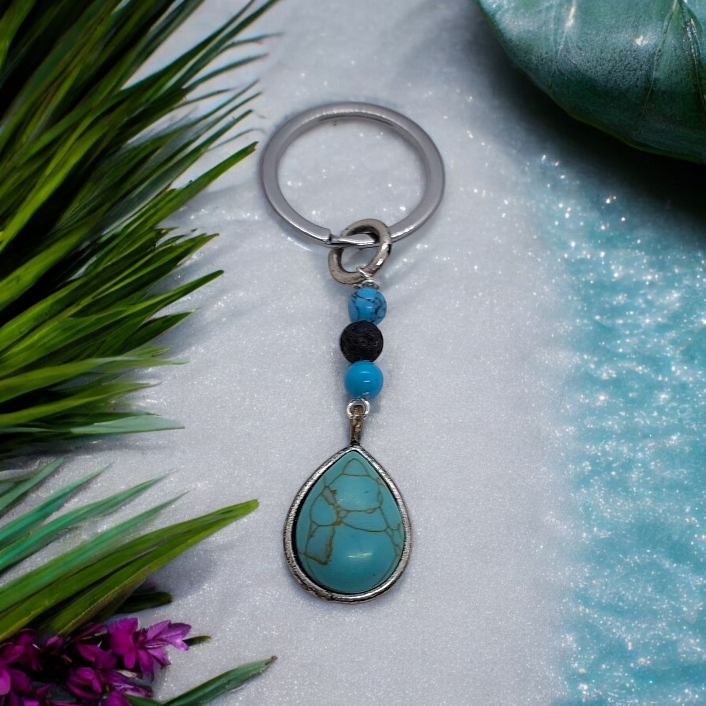 Sky and Sea Key Ring