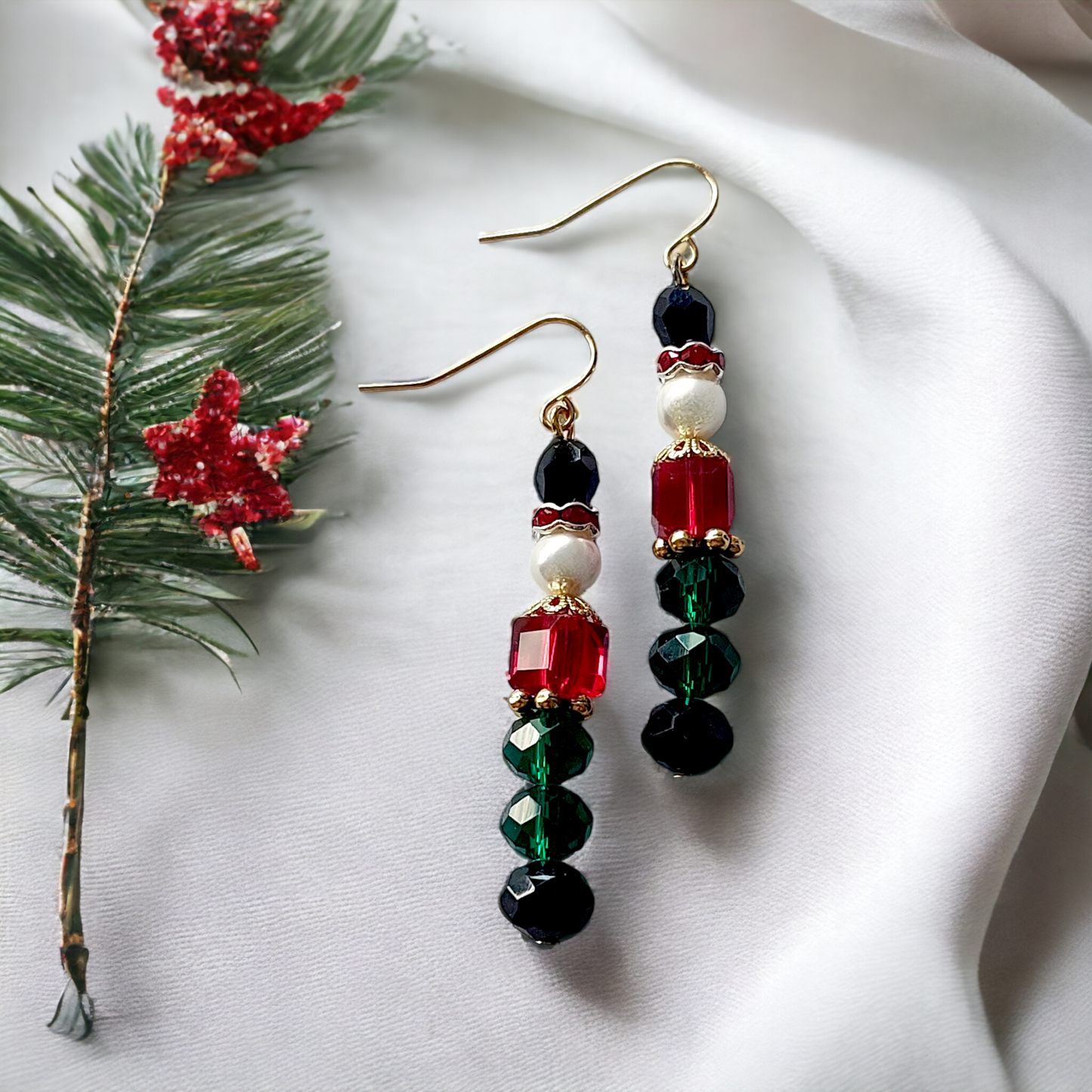 Green Nutcracker Earrings