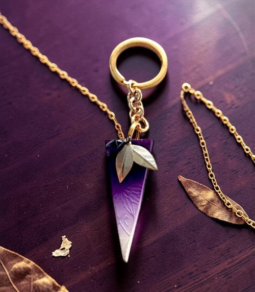 Purple Lightning Key Ring