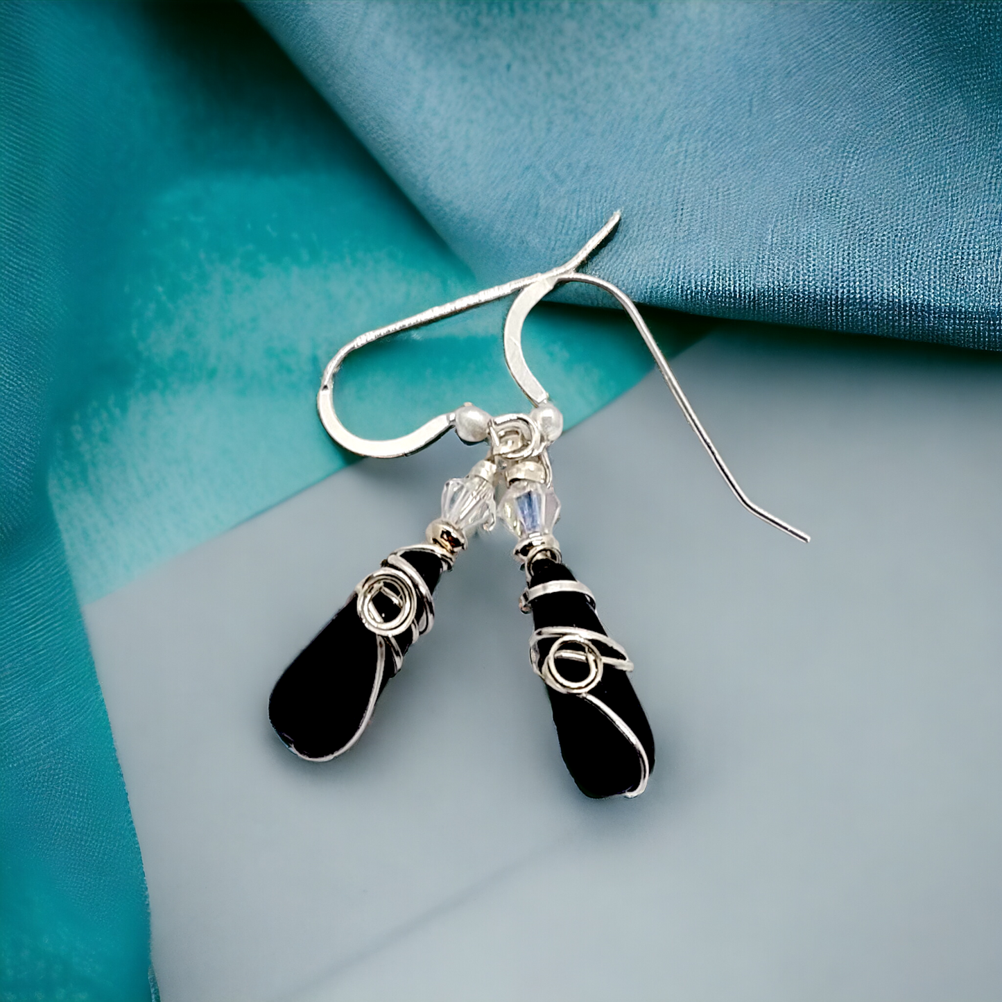 The Never Earrings - Sterling Silver and Gemstone