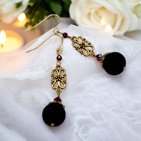 Lottie Black Stone Earrings