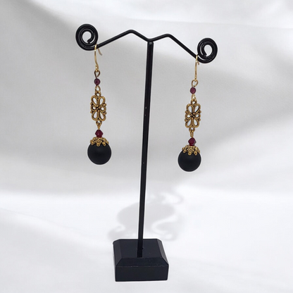 Lottie Black Stone Earrings