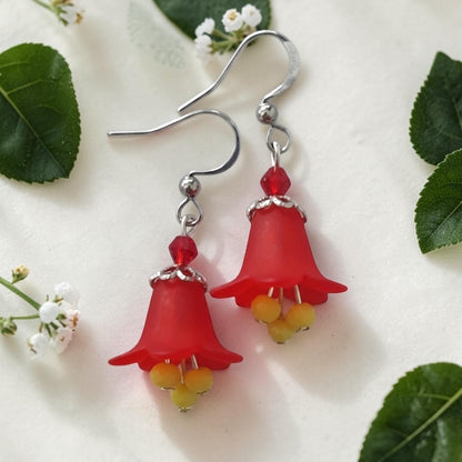 Red Angel Vine Earrings