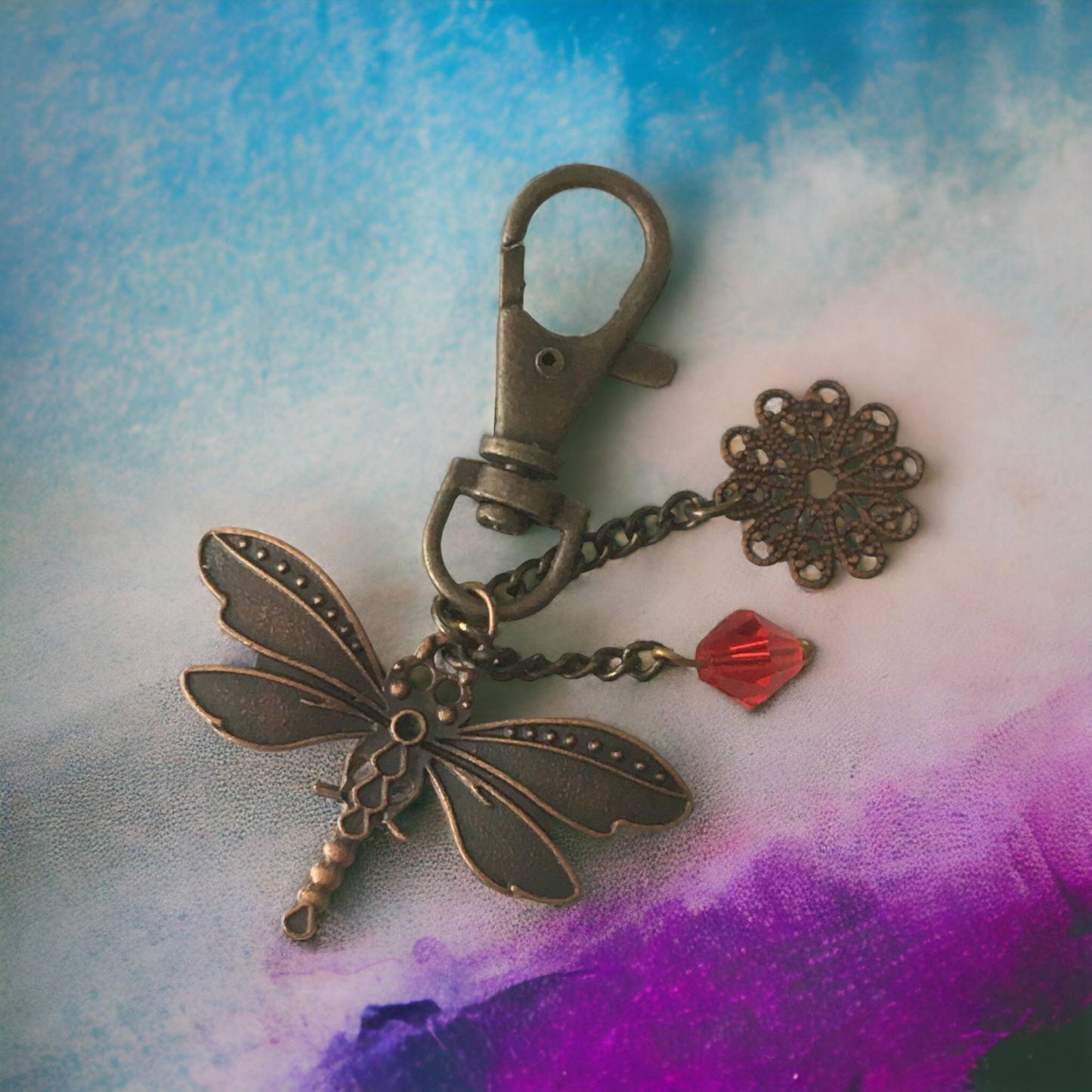 Red Dragonfly Bag Clip