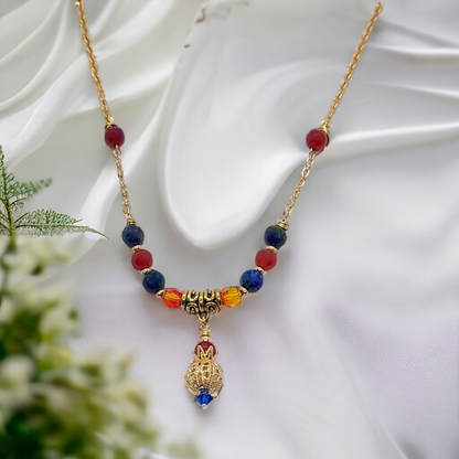 Sun God Gemstone Necklace